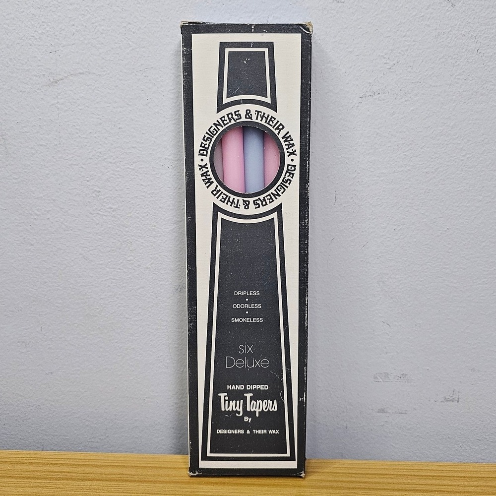 Williams Sonoma 10" Tiny Taper Candles 6 Deluxe‎ Pastel Colors